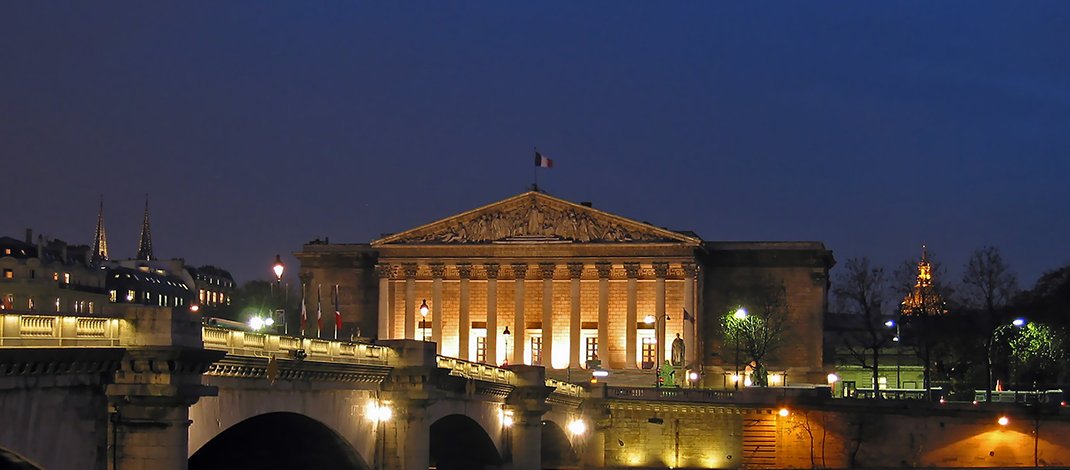 Palais Bourbon (seat of the French National Assembly) in Paris