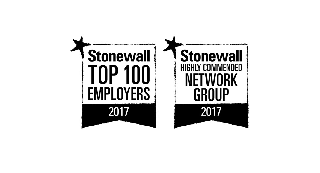 2017 Stonewall Workplace Equality Index and its LGBT Network Group has been highly commended