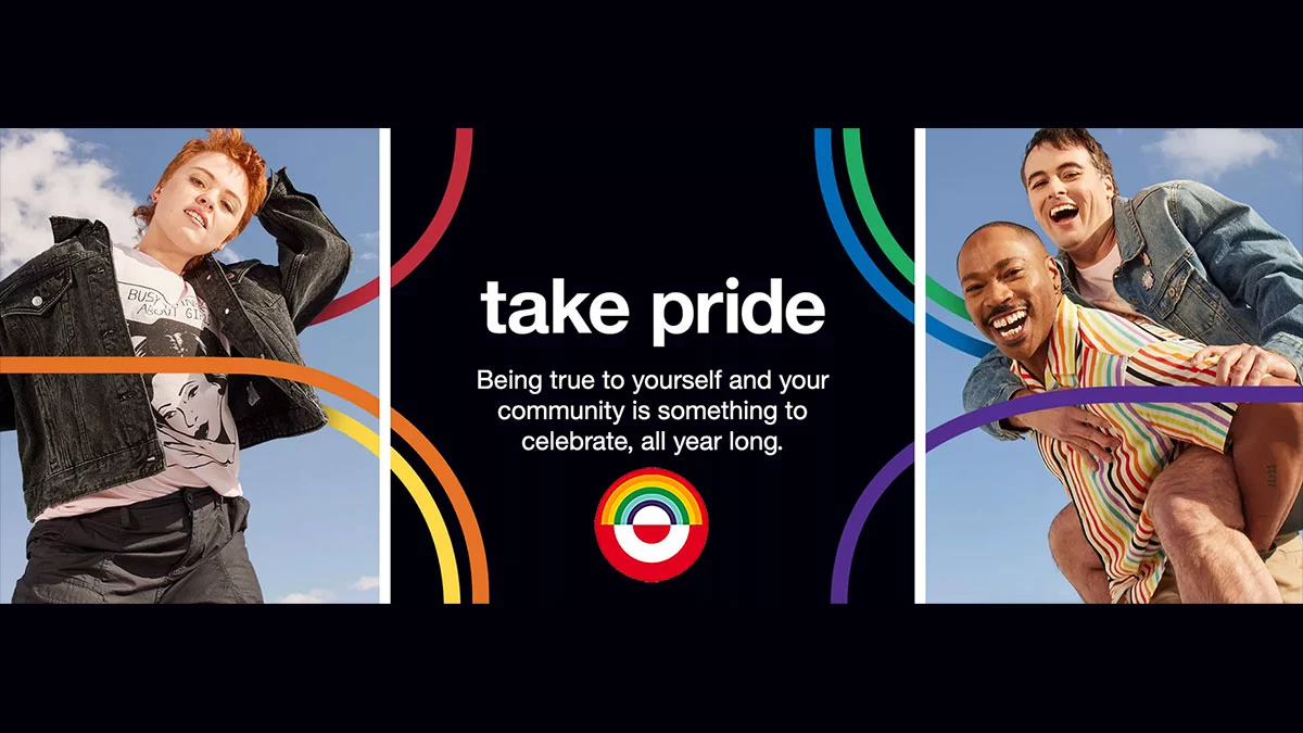 Facsimile of Targets head for their pride collection on their webpage.